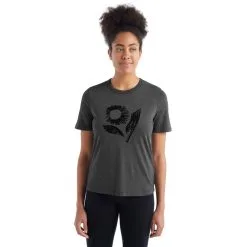 Icebreaker Central SS Tee Flora Forms Women -Tubbs Sales 0A56DL004 1
