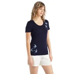 Icebreaker Tech Lite II SS Scoop Tee Swarming Shapes Women -Tubbs Sales 0A56DW401 4