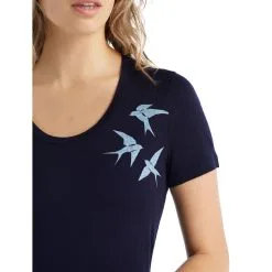 Icebreaker Tech Lite II SS Scoop Tee Swarming Shapes Women -Tubbs Sales 0A56DW401 5