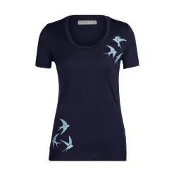 Icebreaker Tech Lite II SS Scoop Tee Swarming Shapes Women