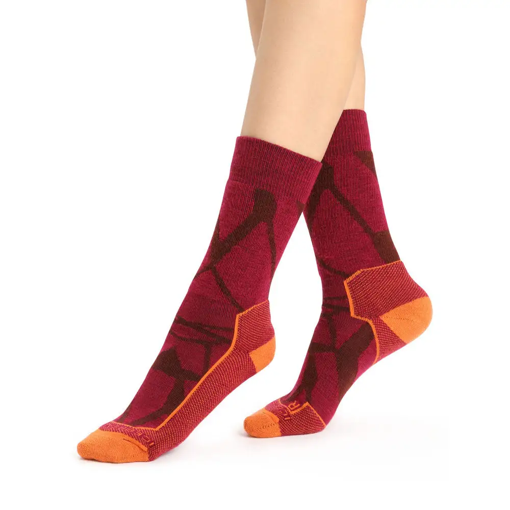 Icebreaker Womens Hike+ Medium Crew Fractured Landscapes 4 Icebreaker Womens Hike+ Medium Crew Fractured Landscapes - Image 2