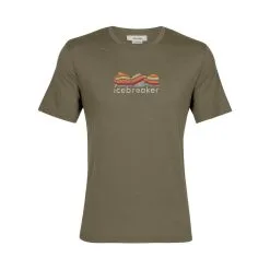Icebreaker Mens Tech Lite II SS Tee Mountain Geology -Tubbs Sales 0A56II069 FRONT