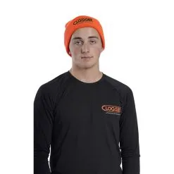 Clogger Hi Vis Orange Beanie -Tubbs Sales Clogger Merch Beanie Orange Front 3