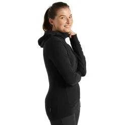 Icebreaker Quantum III LS Zip Hoodie Women -Tubbs Sales FW21 WOMEN QUANTUM III LS ZIP HOODIE 0A59JW001 4