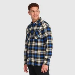 Outdoor Research Mens Feedback Flannel Shirt -Tubbs Sales blue3